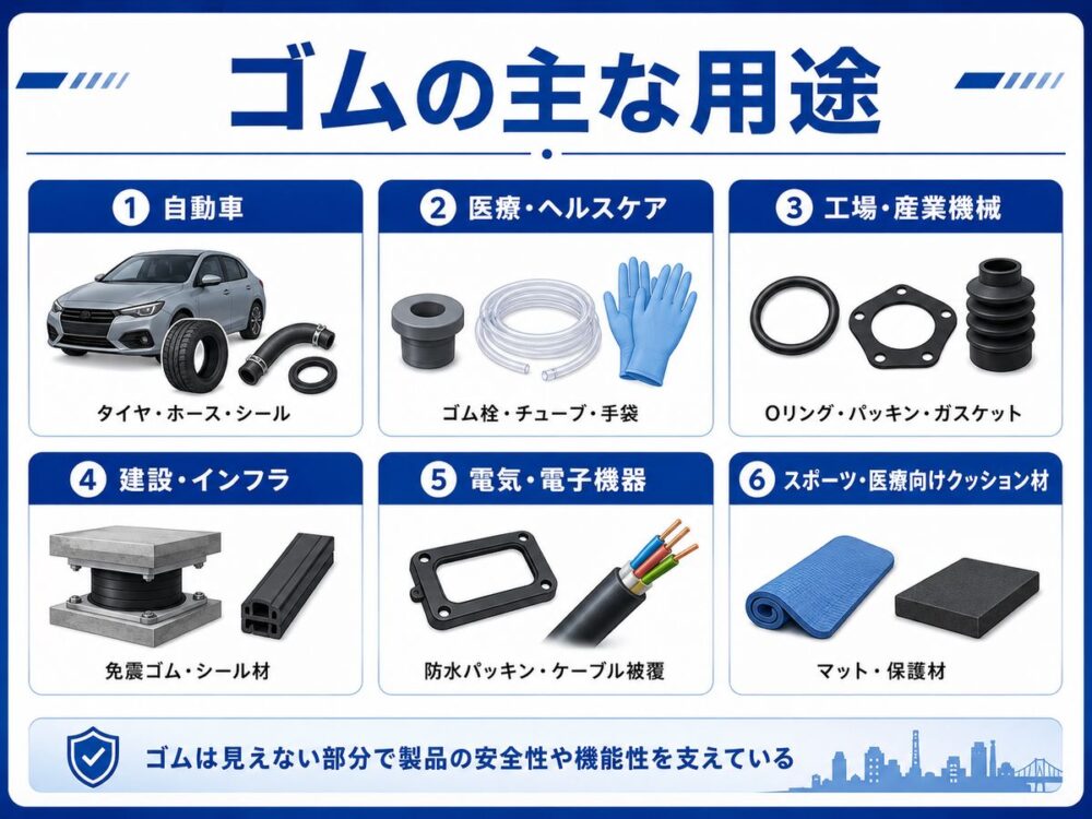 ゴムの用途